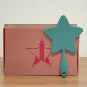 Jeffree Star Cosmetics Teal Breakfast At Tiffanys Star Hand Held Mirror NIB
